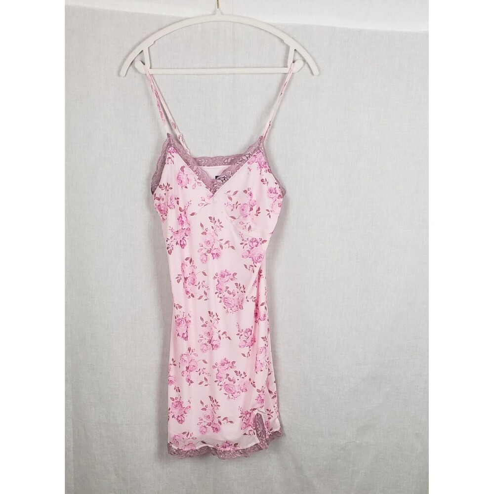 Wild Fable Dress M Pink Floral Lace Trim Slip Lingerie Feminine Etheral‎ Casual